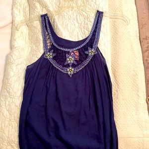 Free people blue cotton top